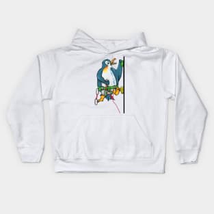 Penguin Rock climbing Kids Hoodie